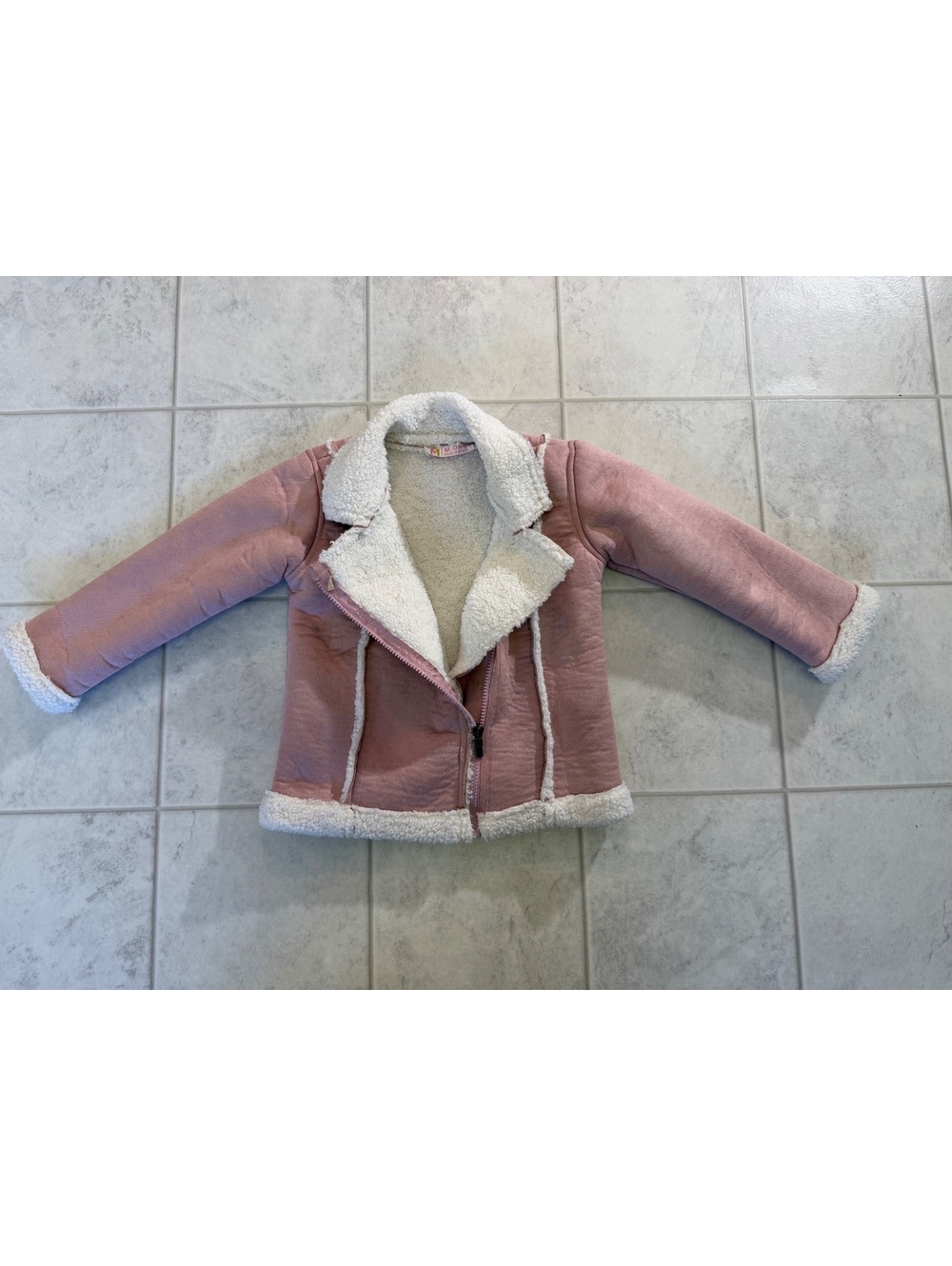 M. ONE Pink Sherpa Lined Jacket Size 6 toddler